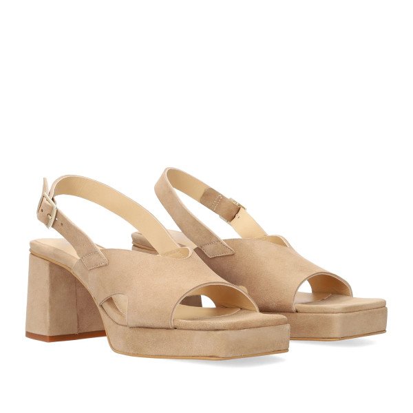 Andres Machado Rita-32 Camel Leather Sandal 8cm Andres Machado Rita-32 Camel Leather Sandal 8cm