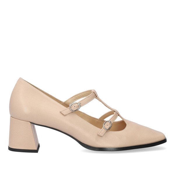 Andres Machado Roma-13 Leather Heel Beige 6cm Andres Machado Roma-13 Leather Heel Beige 6cm