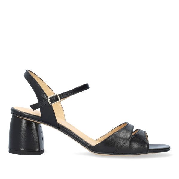 Andres Machado Sandra-01 Leather Sandal Black 7.5cm Andres Machado Sandra-01 Leather Sandal Black 7.5cm