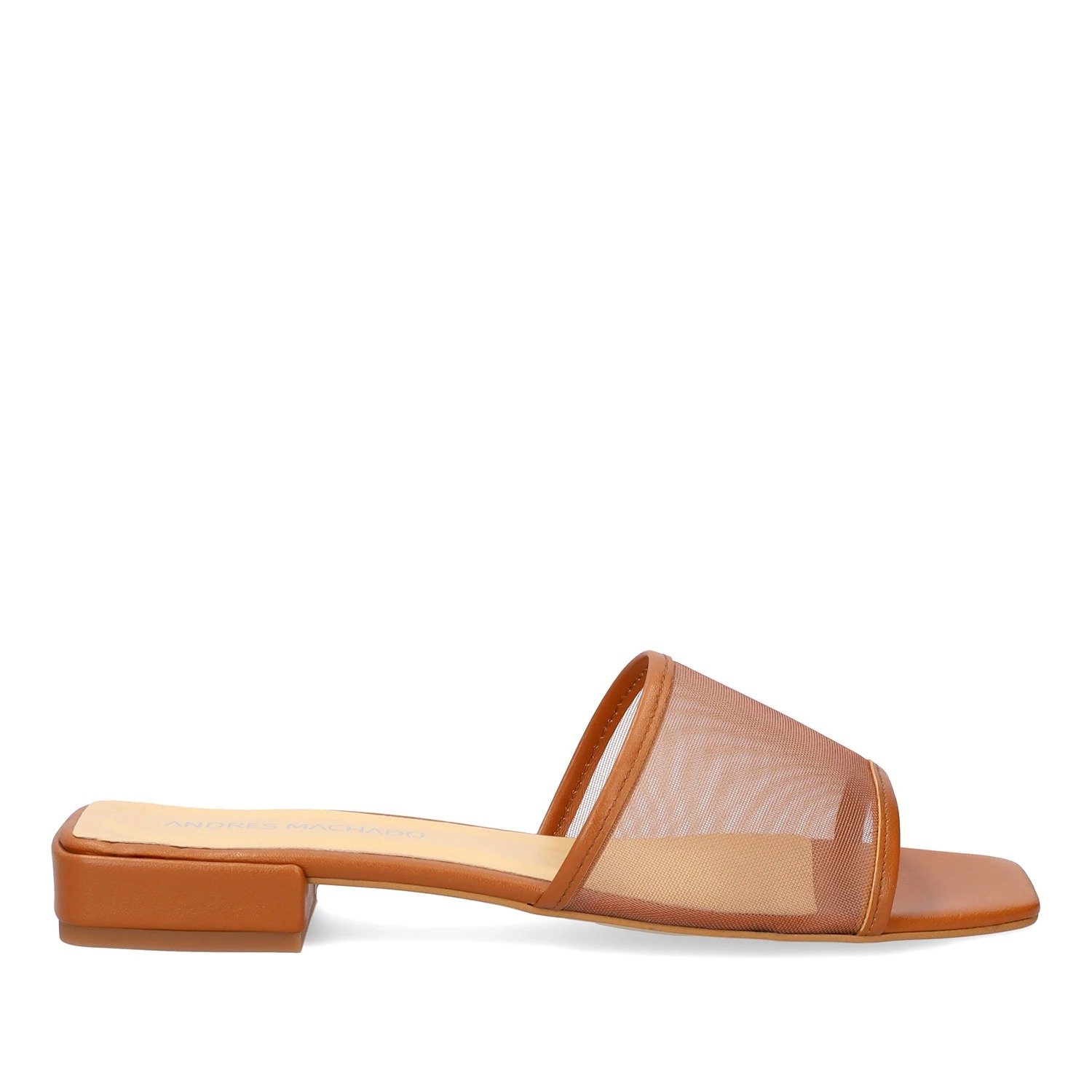 Andres Machado Selma-05 Δερμάτινο Πέδιλο Καφέ 2,5cm