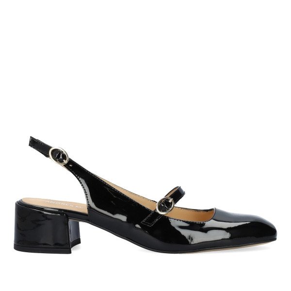 Andres Machado Triana-01 Leather Heel Black 5.5cm Andres Machado Triana-01 Leather Heel Black 5.5cm