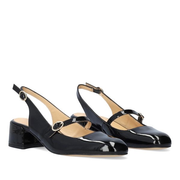 Andres Machado Triana-01 Leather Heel Black 5.5cm Andres Machado Triana-01 Leather Heel Black 5.5cm