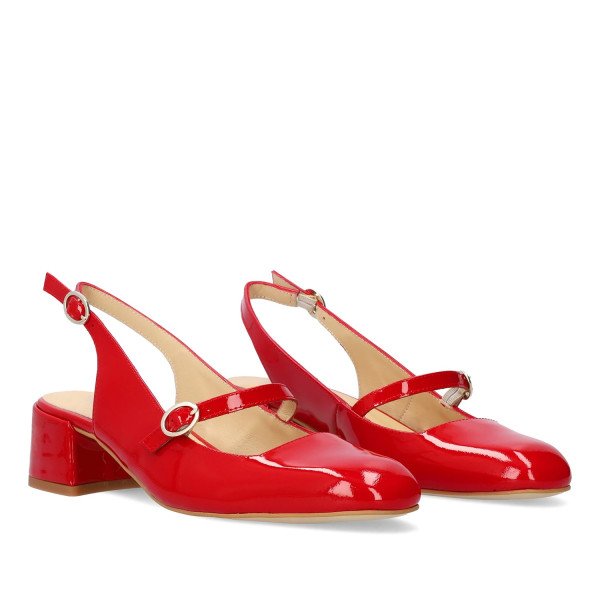 Andres Machado Triana-14 Leather Heel Red 5.5cm Andres Machado Triana-14 Leather Heel Red 5.5cm