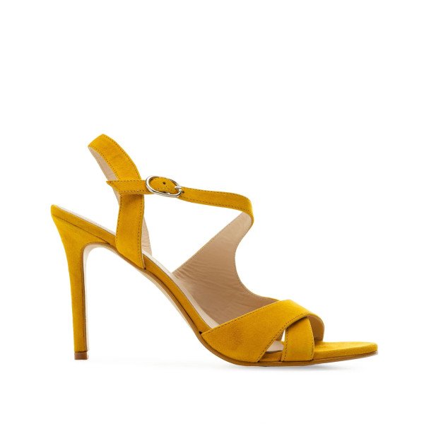 Andres Machado Valentina-01 Leather Sandal Yellow 11cm