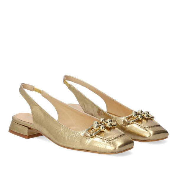 Andres Machado Victoria-06 Leather Heel Gold 3cm Andres Machado Victoria-06 Leather Heel Gold 3cm