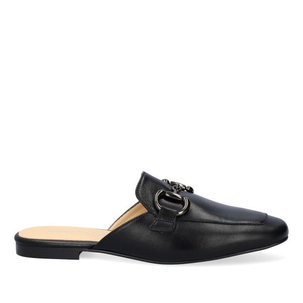 Andres Machado Vivian-01 Leather Mule Black Andres Machado Vivian-01 Leather Mule Black