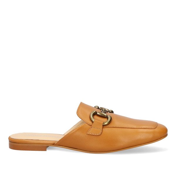 Andres Machado Vivian-32 Leather Mule Camel  Andres Machado Vivian-32 Leather Mule Camel