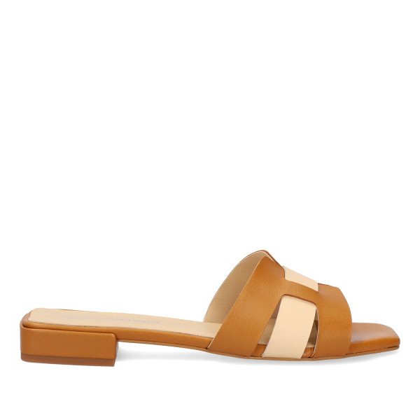 Andres Machado Wendy-32 Leather Sandal Camel
