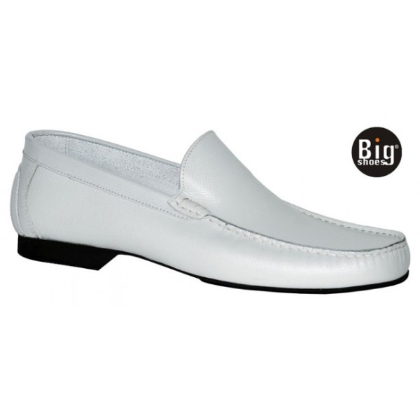 Bigshoes 0053-02 Leather Moccasins White Bigshoes 0053-02 Leather Moccasins White