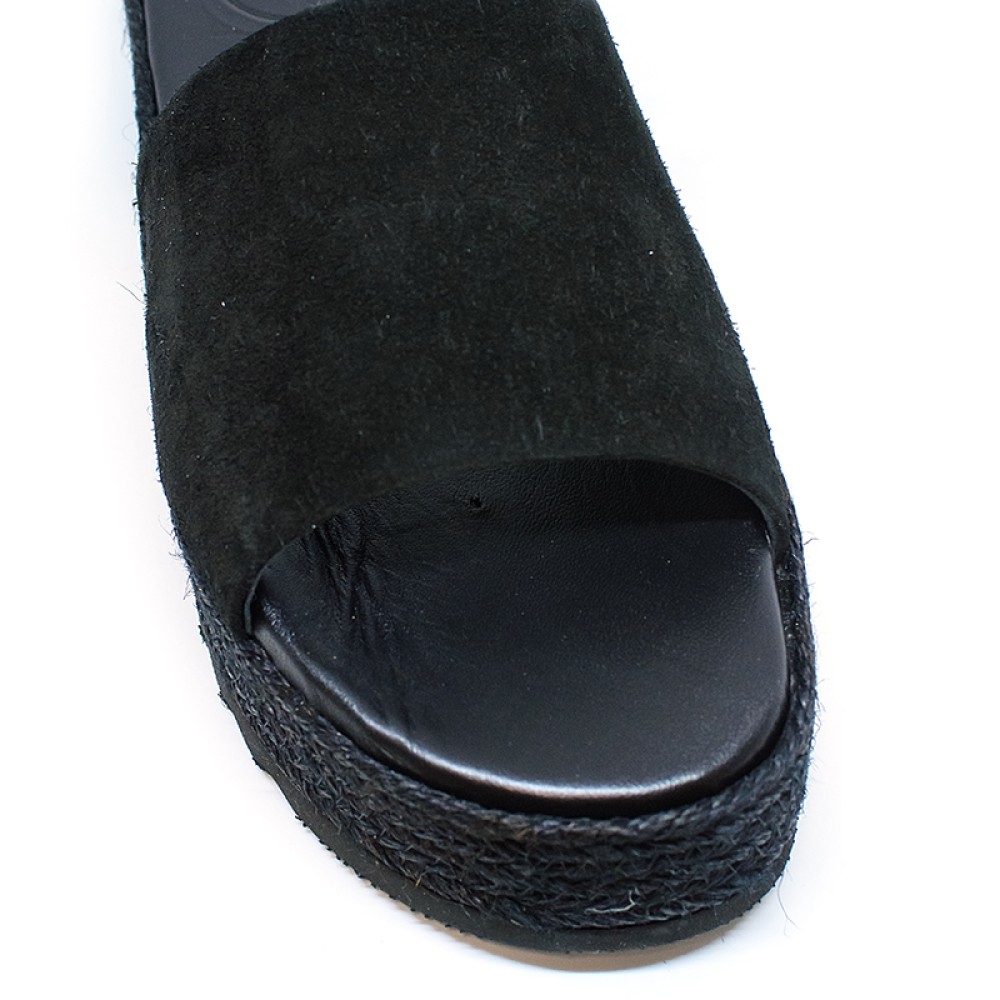 Bigshoes GA0201-01/01 Δερμάτινο πέδιλο Μαύρο