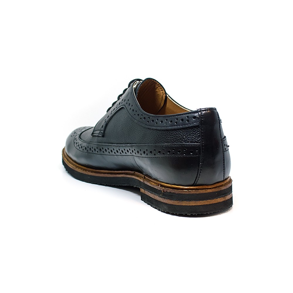 Bigshoes KL37103-01s Δερμάτινο Dress Μαύρο