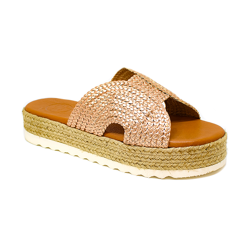 Bigshoes GA0210-06 Δερμάτινο Πέδιλο Μπρονζέ