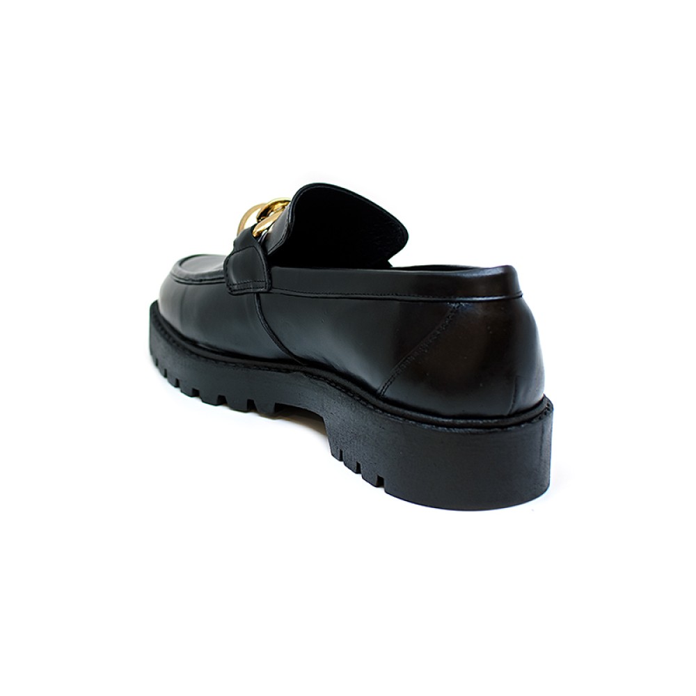 Bigshoes KL0709-01 Δερμάτινο Μοκασίνι Μαύρο