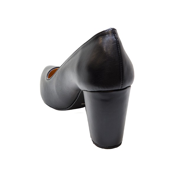 Bigshoes MX9121-01Δ  Leather Heel Black 8cm Bigshoes MX9121-01Δ  Leather Heel Black 8cm