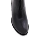 Bigshoes MX2260-01 Δερμάτινη Μπότα Μαύρη 10cm