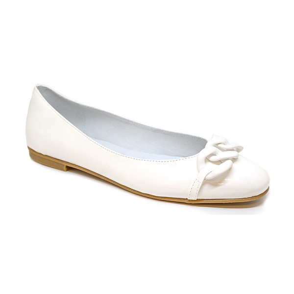 Bigshoes GA1139-02 Leather Ballerinas White Bigshoes GA1139-02 Leather Ballerinas White