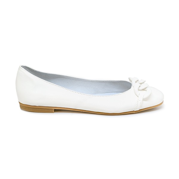Bigshoes GA1139-02 Leather Ballerinas White Bigshoes GA1139-02 Leather Ballerinas White