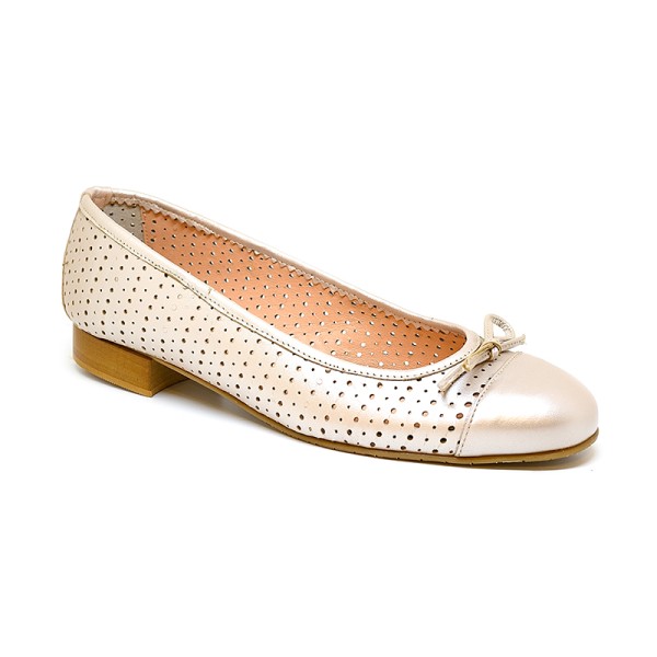 Bigshoes ΜΧ22115-06 Leather Pump Gold 2cm Bigshoes ΜΧ22115-06 Leather Pump Gold 2cm