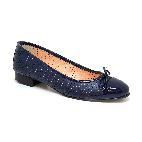 Bigshoes ΜΧ22115-18 Leather Pumps Blue 2cm Bigshoes ΜΧ22115-18 Leather Pumps Blue 2cm