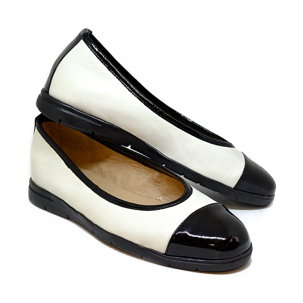 Bigshoes GA1133/C-02/01 Anatomic Leather Ballerina Ivory Bigshoes GA1133/C-02/01 Anatomic Leather Ballerina Ivory