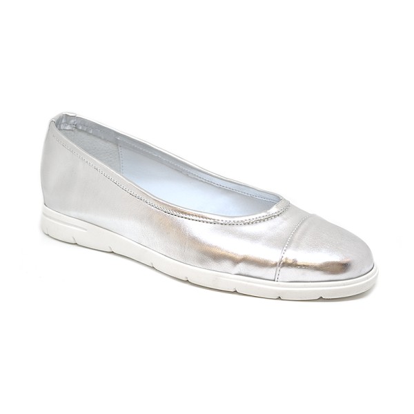 Bigshoes GA1133/C-04 Anatomic Leather Ballerina Silver  Bigshoes GA1133/C-04 Anatomic Leather Ballerina Silver
