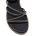 Bigshoes GA11014-01 Δερμάτινο Σανδάλι Μαύρο