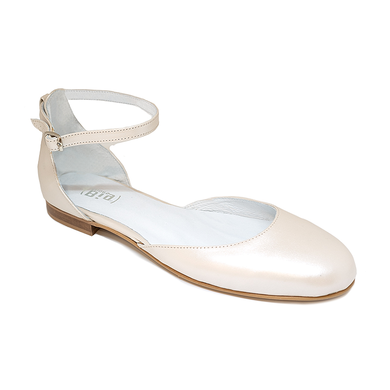 Bigshoes GA1143-Perla Δερμάτινη Γόβα Πέρλα