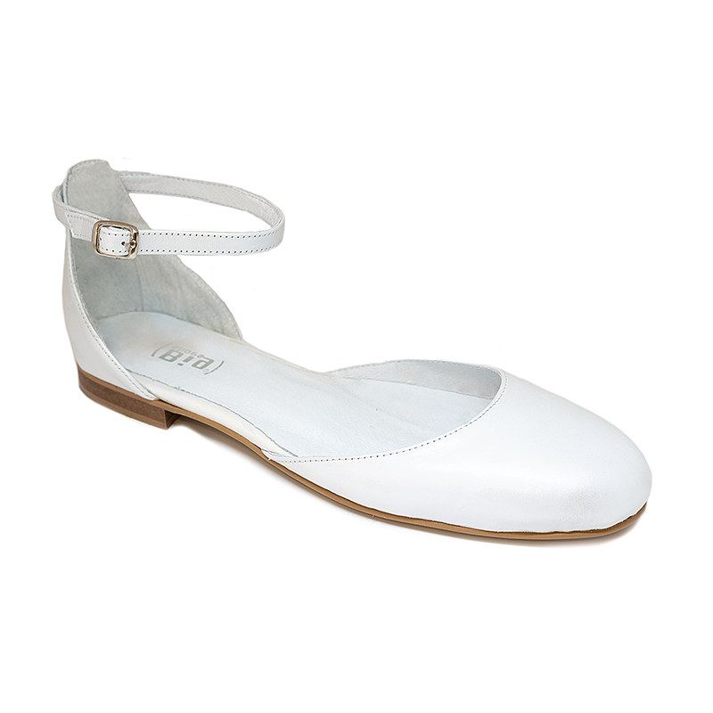 Bigshoes GA1143-02 Δερμάτινη Γόβα Λευκή