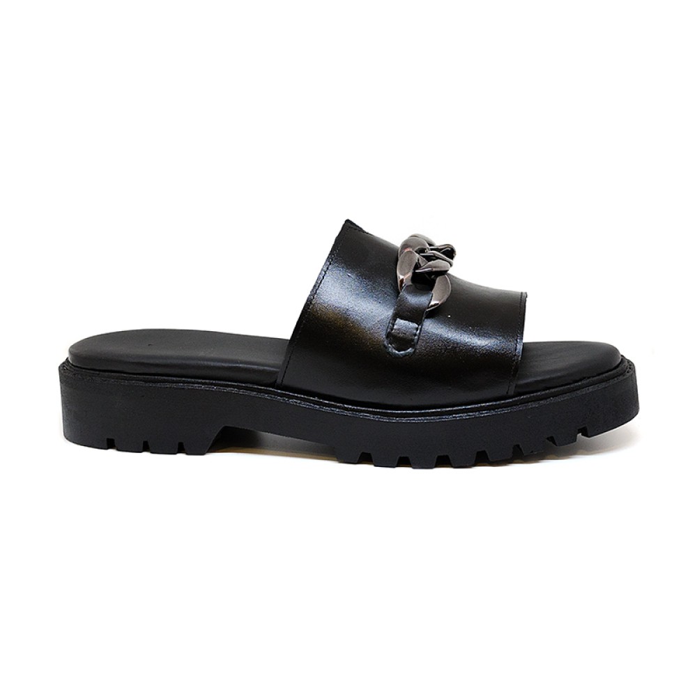 Bigshoes KL0071-01 Leather Sandal Black