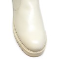 Big Shoes KL10255-02 Δερμάτινο Μποτάκι Ιβουάρ