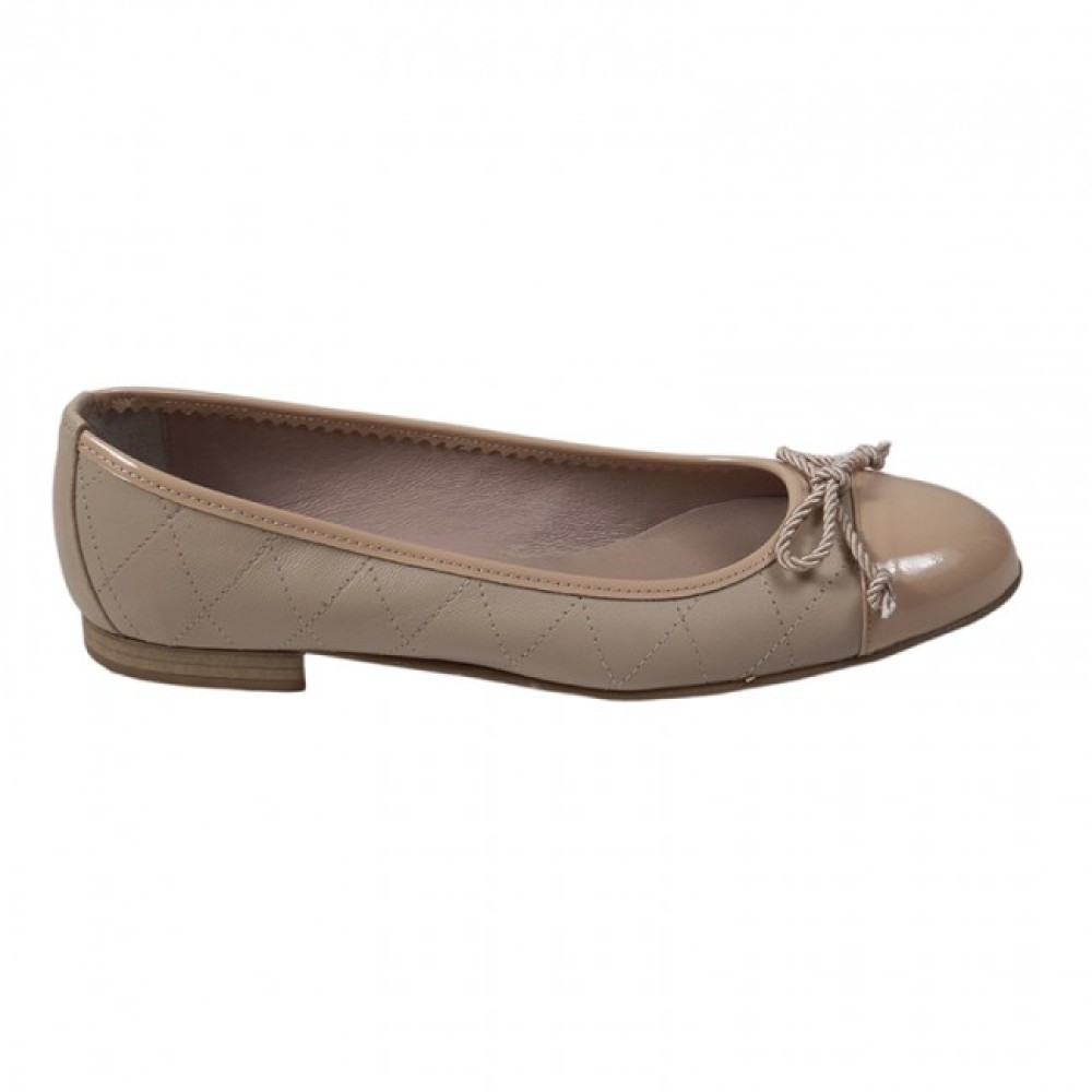 Bigshoes MX8045-13 Leather Ballerinas Beige