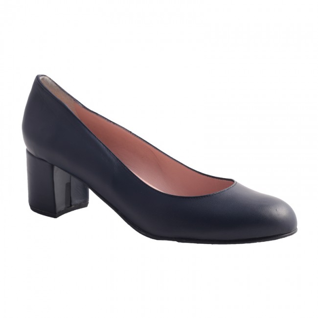 Bigshoes MX14200-12 Δερμάτινη Γόβα Μπλε 6.5cm
