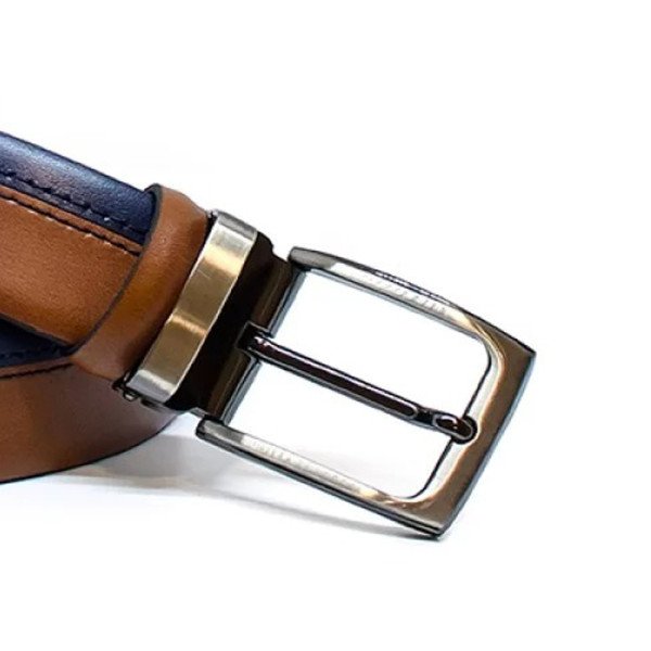 Bigshoes 61/360 Δερμάτινη Ζώνη Ταμπά/Μπλε Bigshoes 61/360 Δερμάτινη Ζώνη Ταμπά/Μπλε