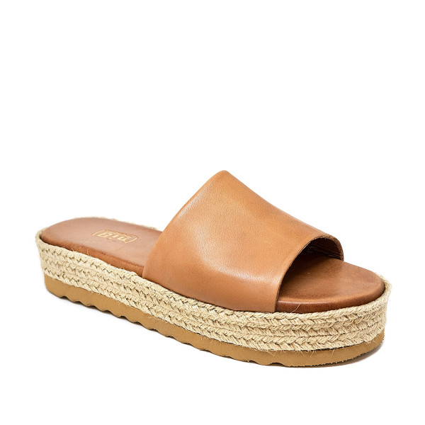 Bigshoes GA0214-09 Leather Mule Tan