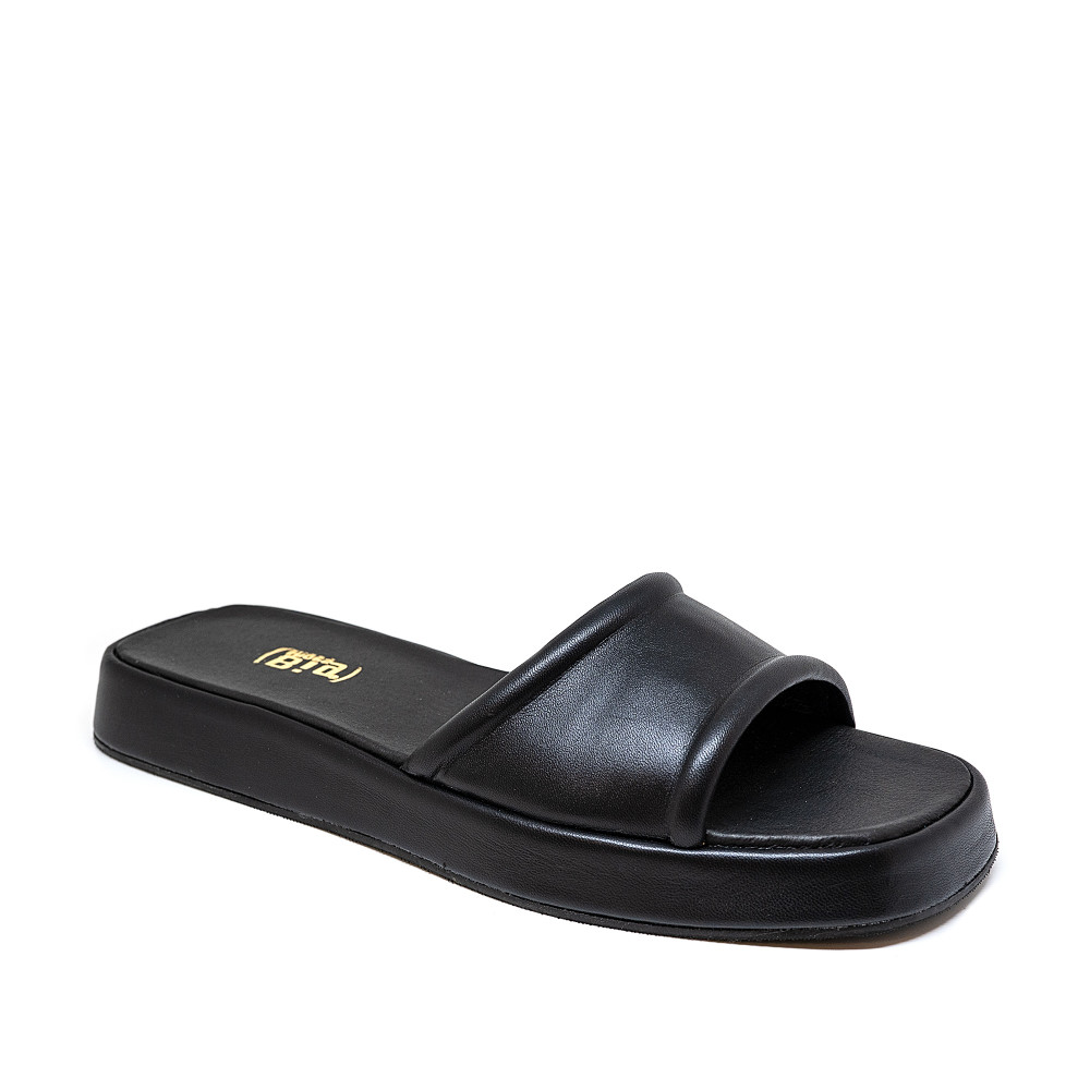 Bigshoes GA0304-01 Leather Mule Black Bigshoes GA0304-01 Leather Mule Black