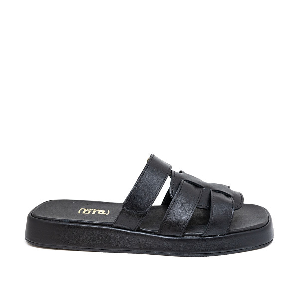 Bigshoes GA0305-01 Leather Mule Black Bigshoes GA0305-01 Leather Mule Black