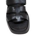 Bigshoes GA0305-01 Δερμάτινo Mule Μαύρο