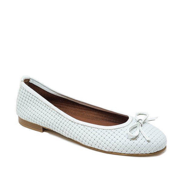 Bigshoes GA1137/C-02 Leather Ballerina White
