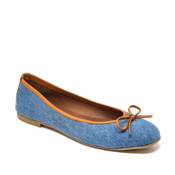 Bigshoes GA1137-Jean Leather Ballerina Jean Bigshoes GA1137-Jean Leather Ballerina Jean