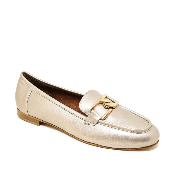 BigShoes GA1152-06 Leather Moccasin Gold BigShoes GA1152-06 Leather Moccasin Gold