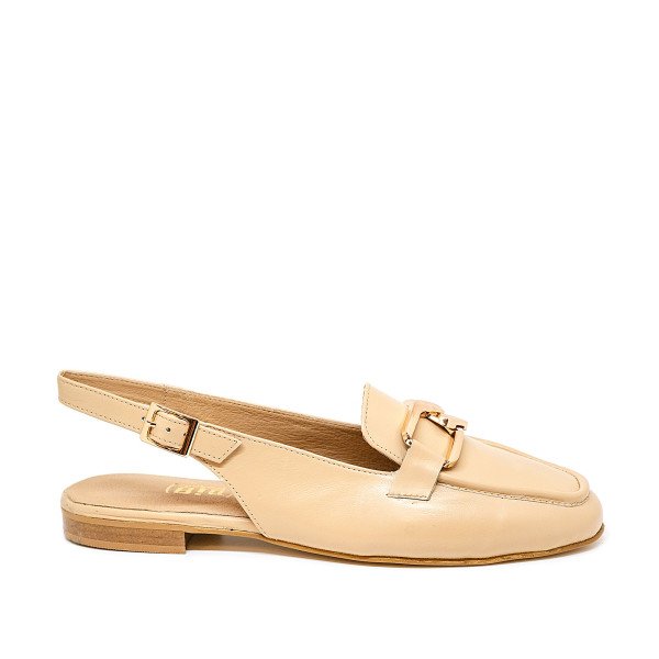 Bigshoes GA1153-13 Leather Ballerina Beige Bigshoes GA1153-13 Leather Ballerina Beige