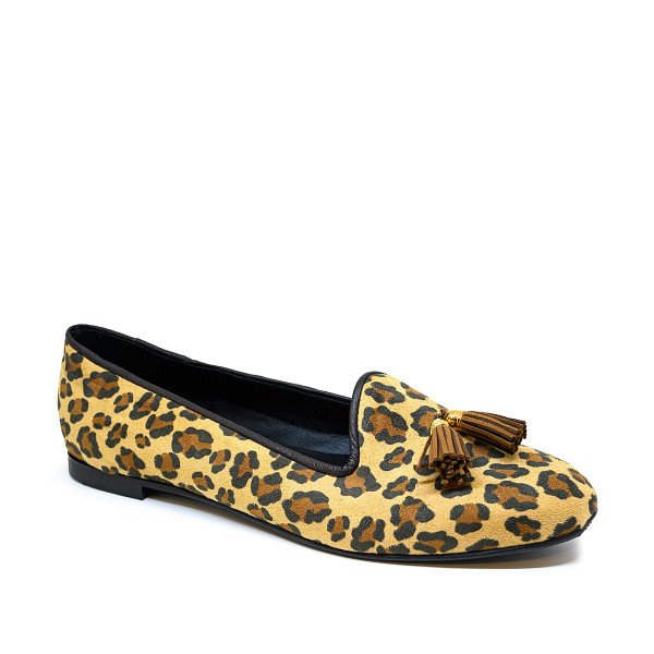 Bigshoes GA1158-20 Leather Moccasin Animal Print Bigshoes GA1158-20 Leather Moccasin Animal Print