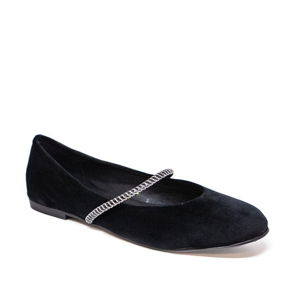 Bigshoes GA1159-01 Leather Ballerina Black