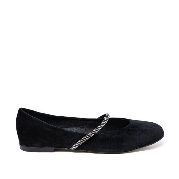 Bigshoes GA1159-01 Leather Ballerina Black
