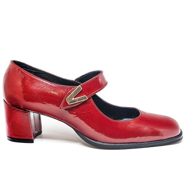 Bigshoes GA1241-23 Leather Pump Burgundy 5cm Bigshoes GA1241-23 Leather Pump Burgundy 5cm