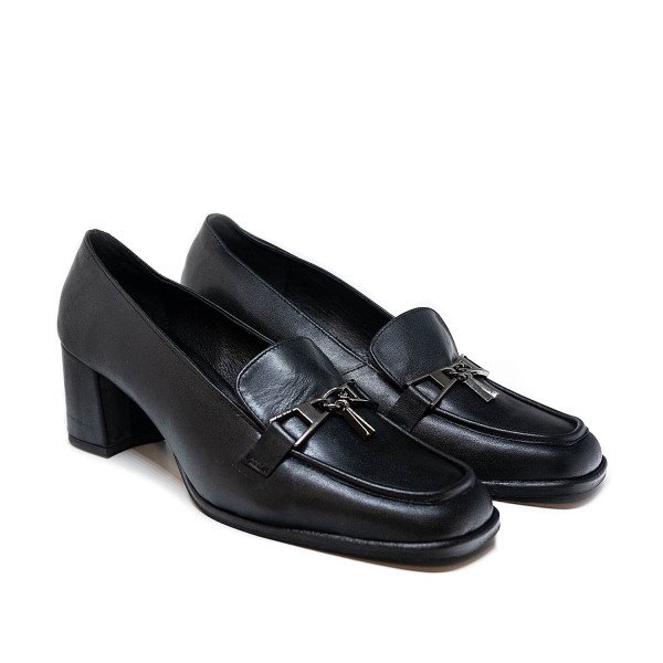 Bigshoes GA1242-01 Leather Pump Black 5cm Bigshoes GA1242-01 Leather Pump Black 5cm