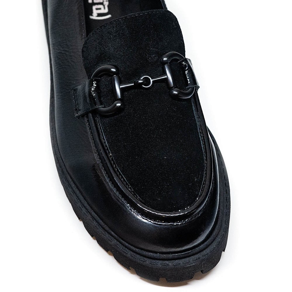 Bigshoes GA1244-01 Leather Moccasin Black Bigshoes GA1244-01 Leather Moccasin Black