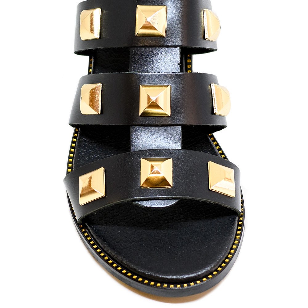 Bigshoes KL0069-01 Leather Mule Black Bigshoes KL0069-01 Leather Mule Black