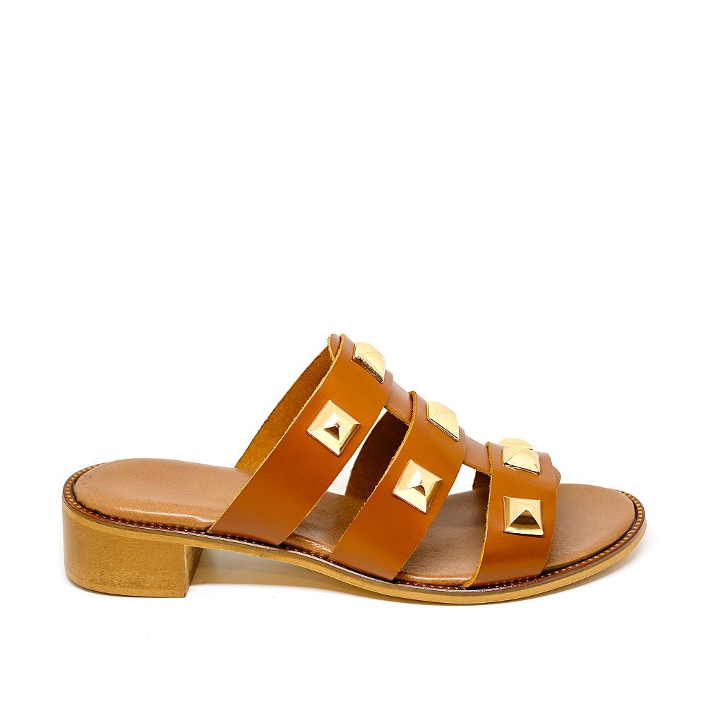 Bigshoes KL0069-01 Leather Mule Tan Bigshoes KL0069-01 Leather Mule Tan