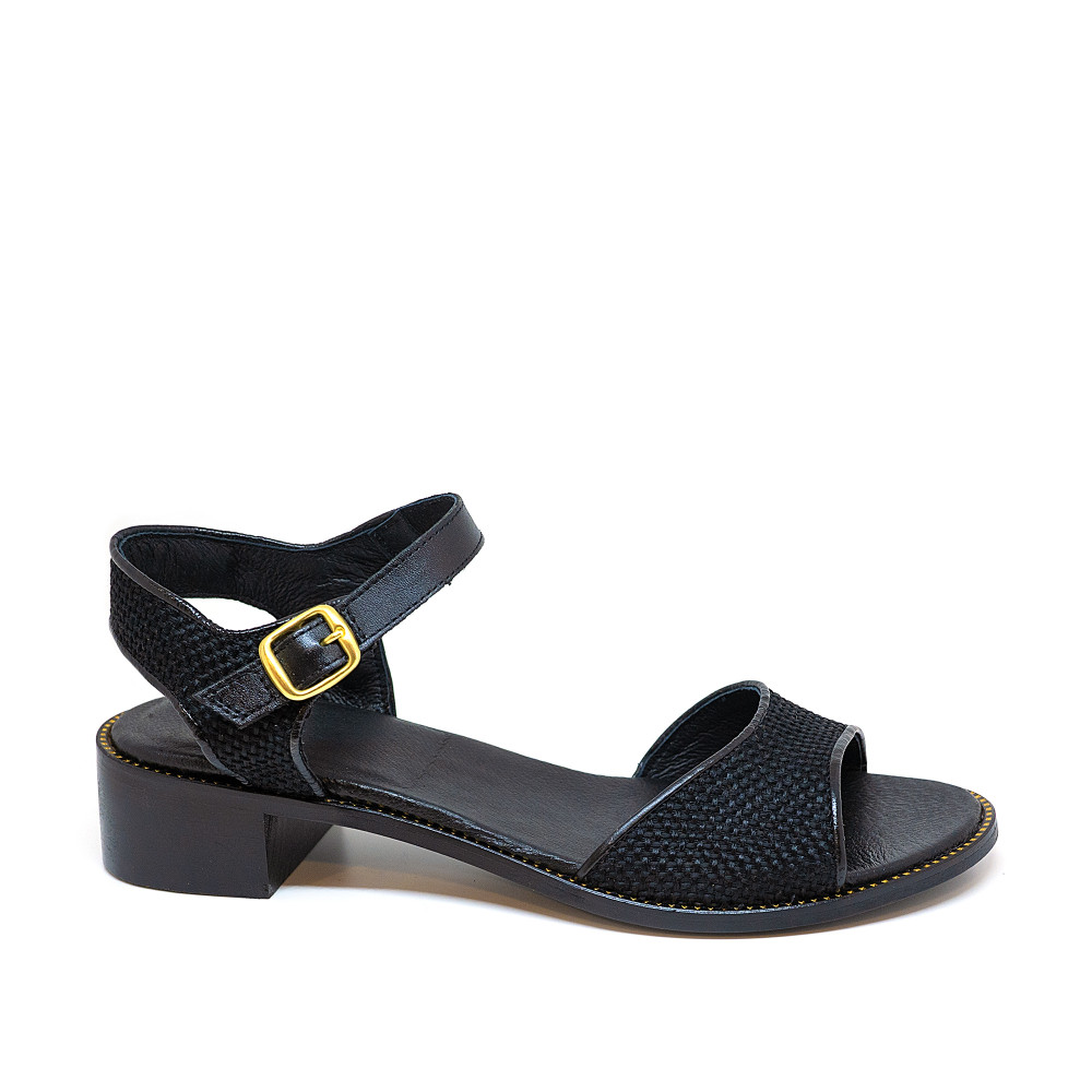 Bigshoes KL0070-01 Leather Sandal Black 5cm Bigshoes KL0070-01 Leather Sandal Black 5cm